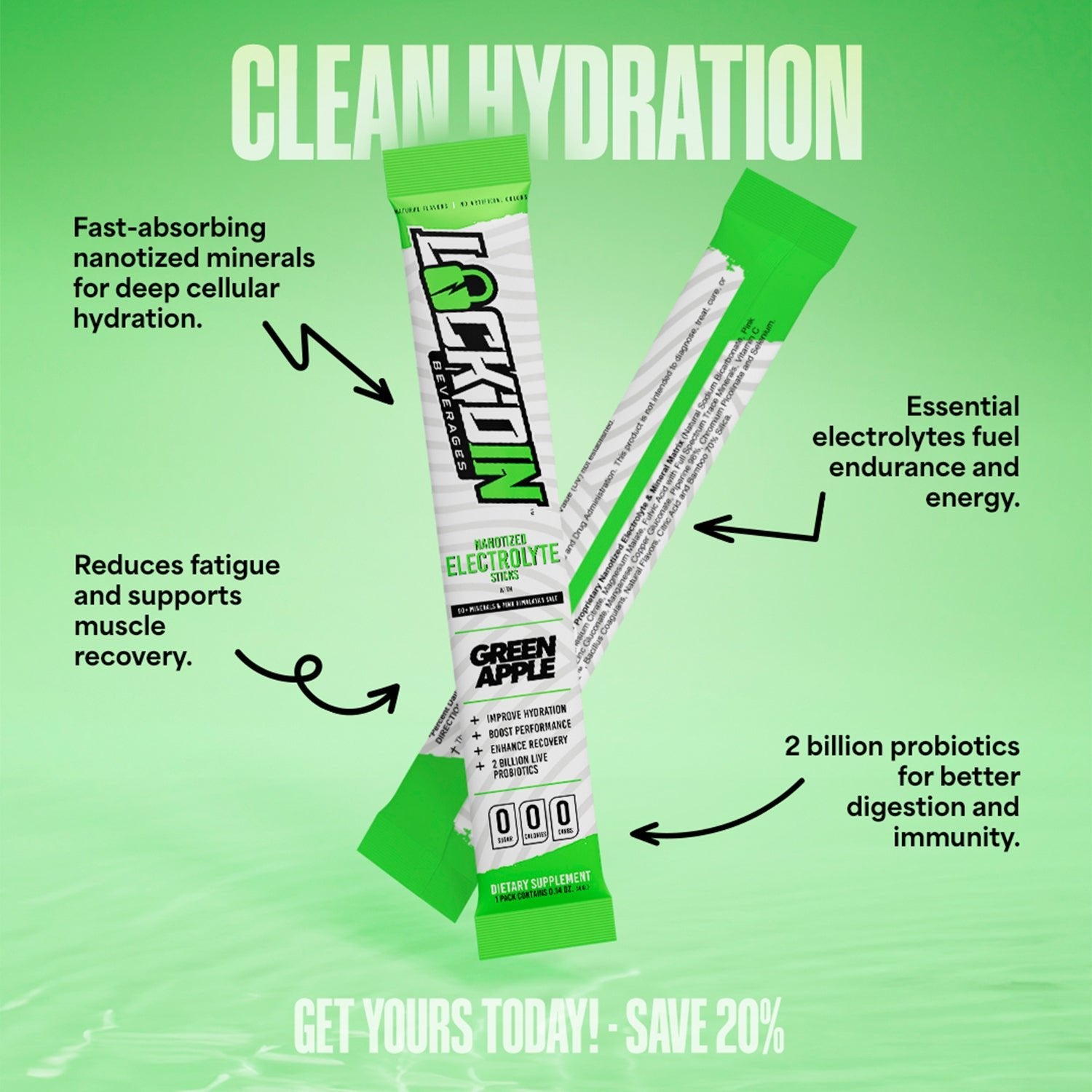 Nanotized Electrolyte 1 oz Sticks - LOCK'D IN