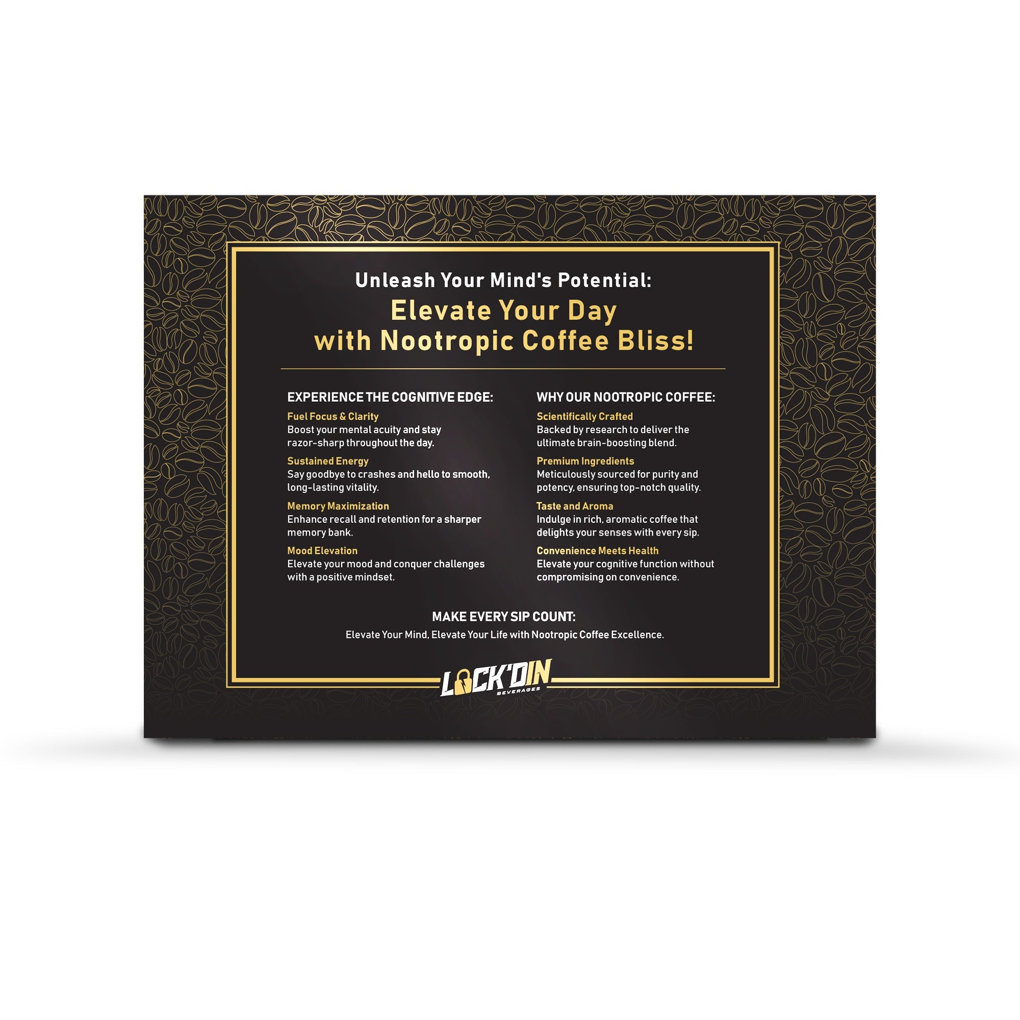 Nootropics - Infused Coffee - LOCK'D IN