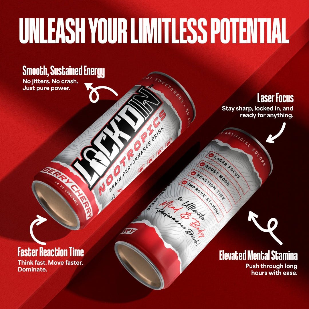 Nootropics Performance Drink Berry Cherry - LOCK'D IN