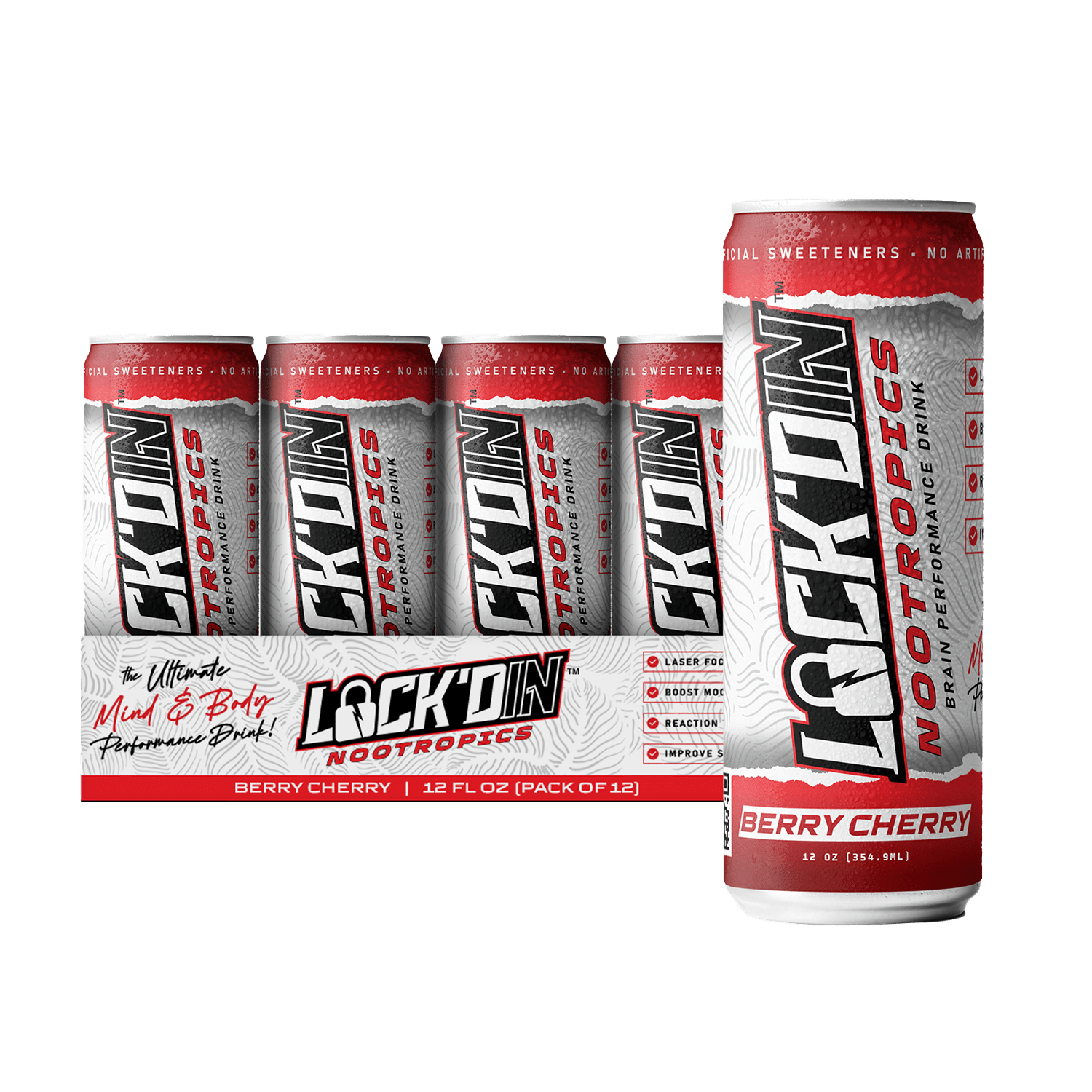 Nootropics Performance Drink Berry Cherry - LOCK'D IN