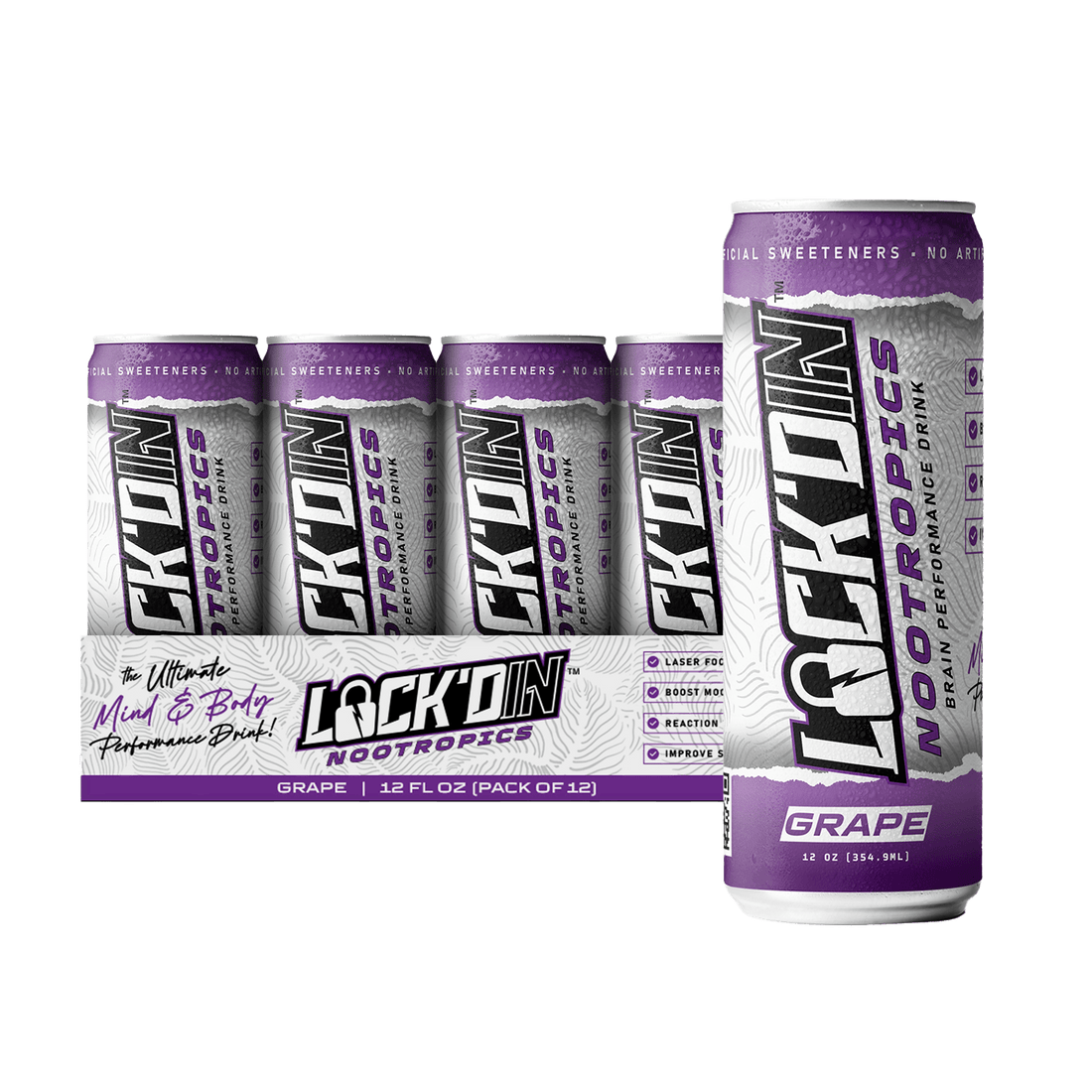 Nootropics Performance Drink Grape - LOCK'D IN