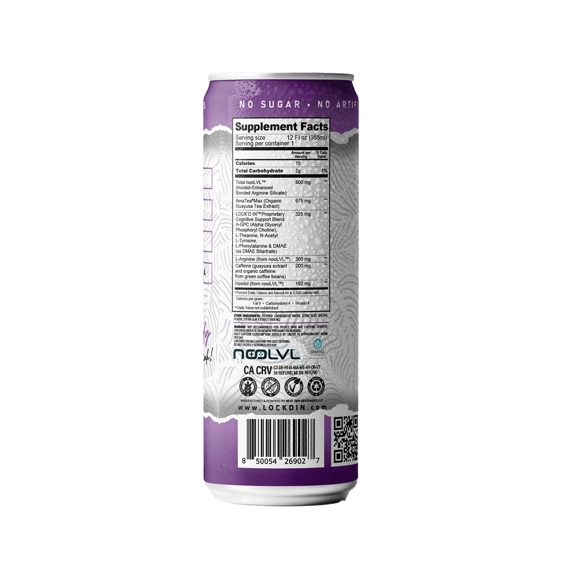 Nootropics Performance Drink Grape - LOCK'D IN